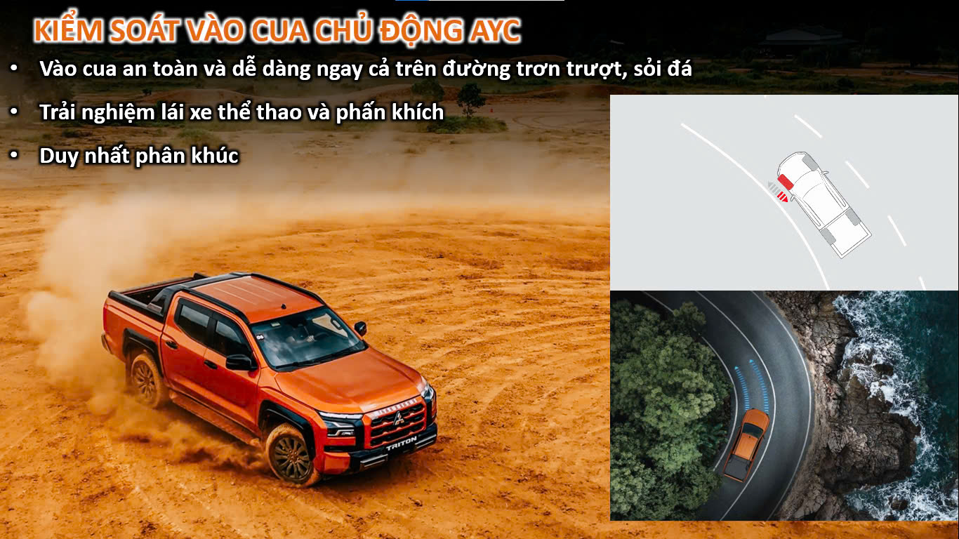 Hệ thống vào cua chủ động AYC duy nhất trong phân khúc